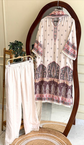 Printed Muslin Suit Set