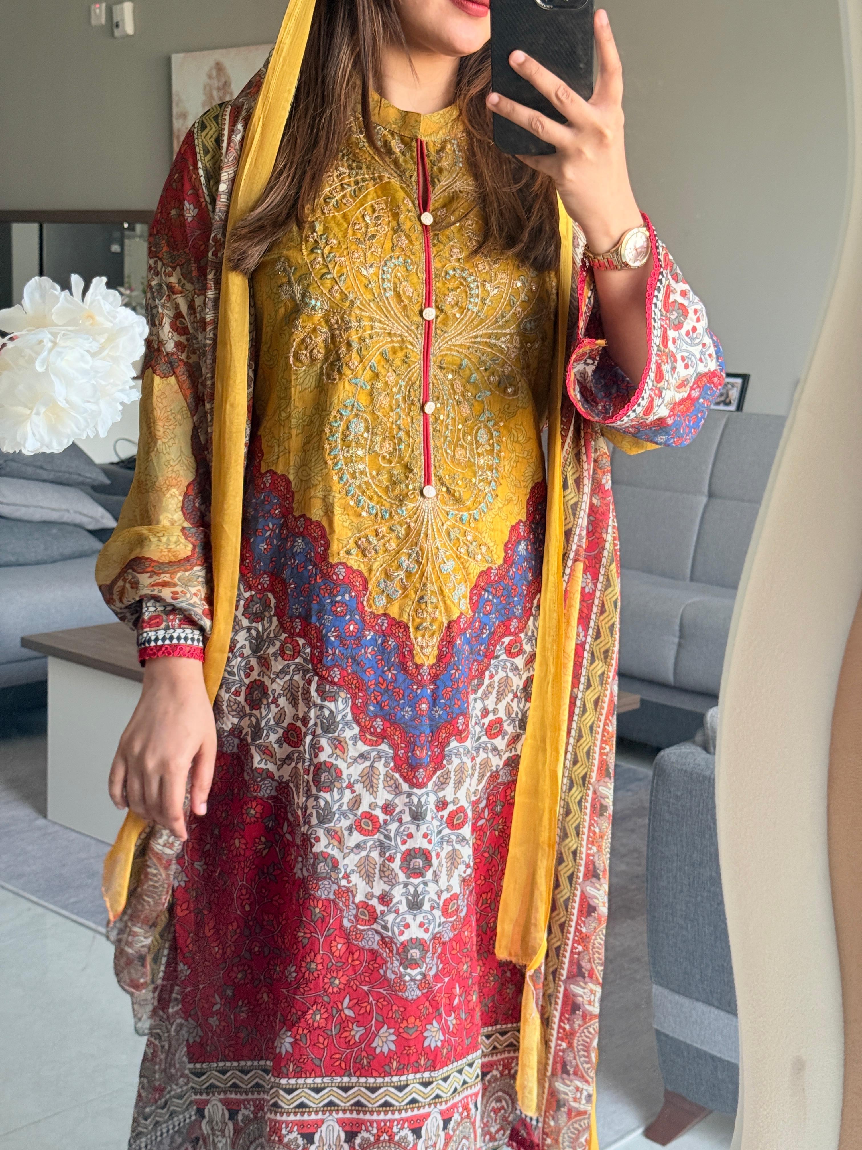 Printed Cotton Suit Set