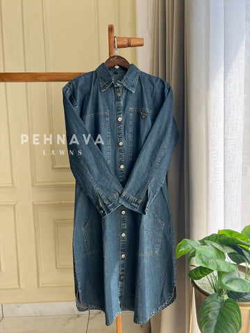 Casual Denim Long Shirt