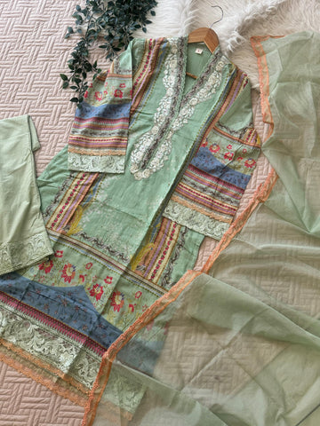 Cotton Printed Casual Suit-4