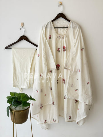 Neck Tassel Embroidered Suit-4163 - Pehnava Lawns