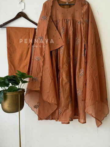 Chanderi Embroidered Suit