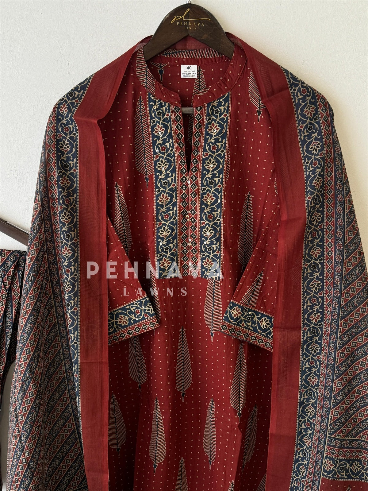 Classic Work Print Suit-No.11/3 - Pehnava Lawns