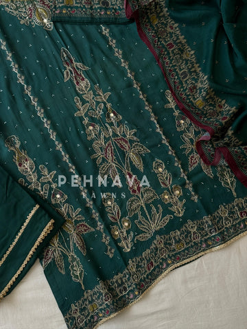 Muslin Unstitched Suit-KT-356 - Pehnava Lawns