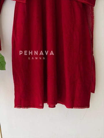 Embroidered Three Piece Ensemble B725