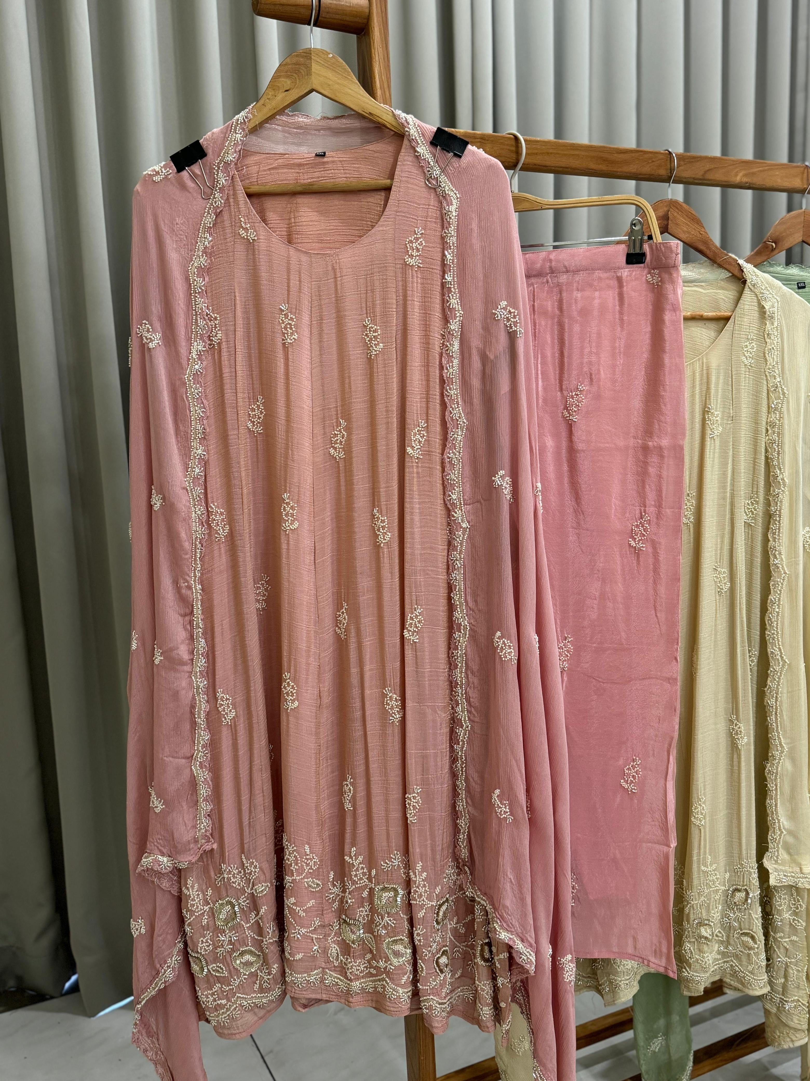 Crinkle Tissue handworked suit-6397