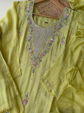 Chinnon handworked suit with Sharara Bottom