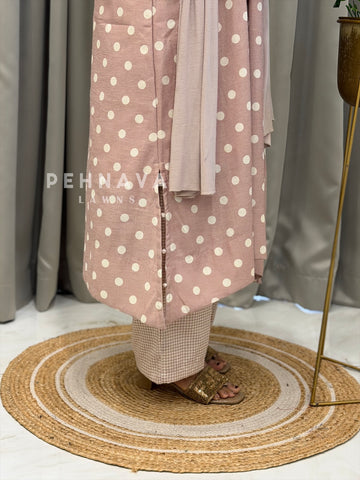 Polka Dot Bell Sleeve Two Piece Set