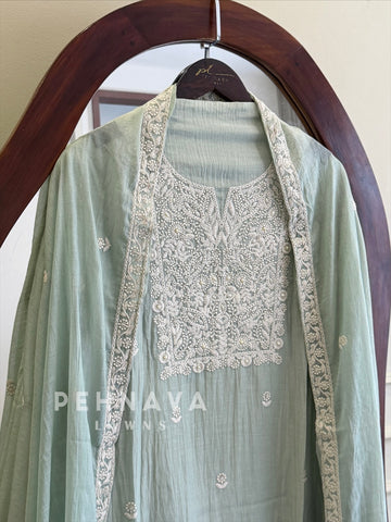 Embroidered Unstitched Suit 1056