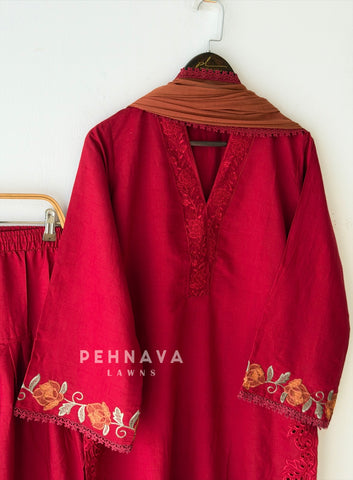 Floral Embroidered Farshi Salwar-LRC311