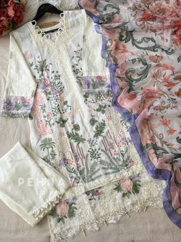 Floral Embroidered Suit Set 1663