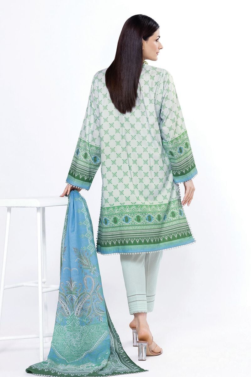 Khaadi Unstitched Printed Lawn suit-0122