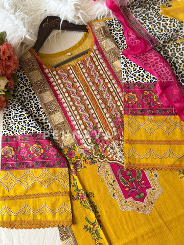 Printed Unstitched Suit-1500 A - Pehnava Lawns