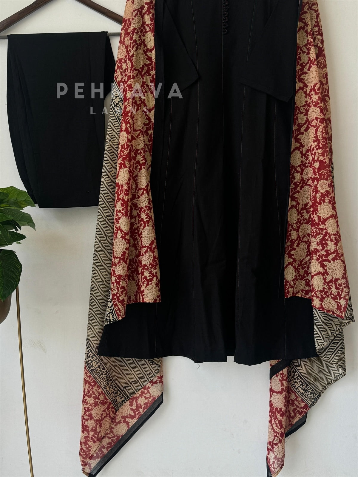 Front Panel Kurta Set with Dupatta-12560