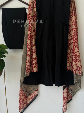 Front Panel Kurta Set with Dupatta-12560