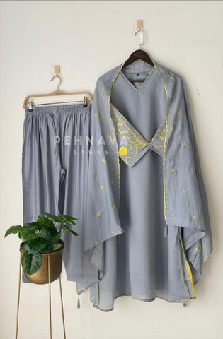 Chanderi Scallop Embroidery Set 3243 RR124