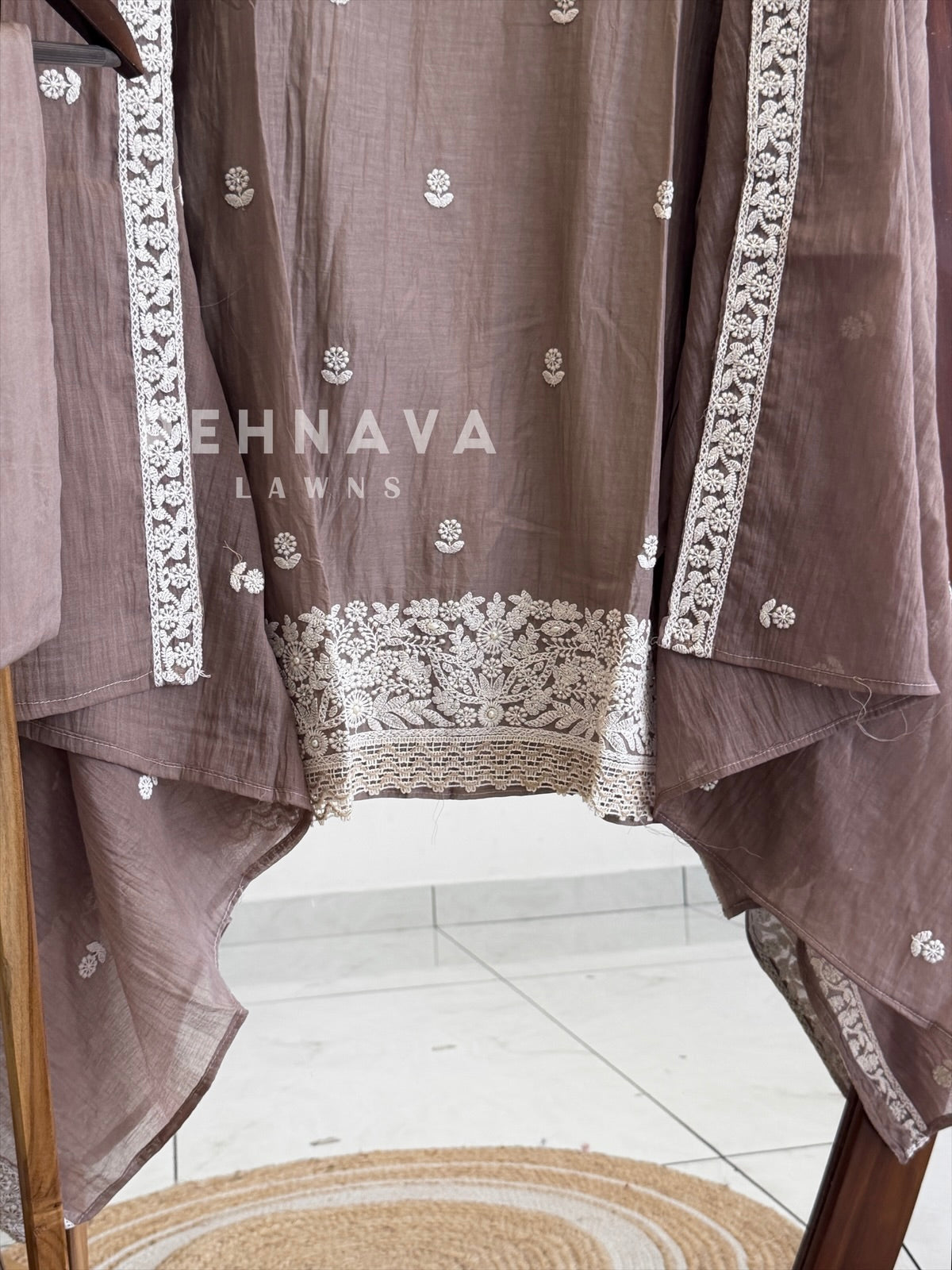 Embroidered Unstitched Suit 1056