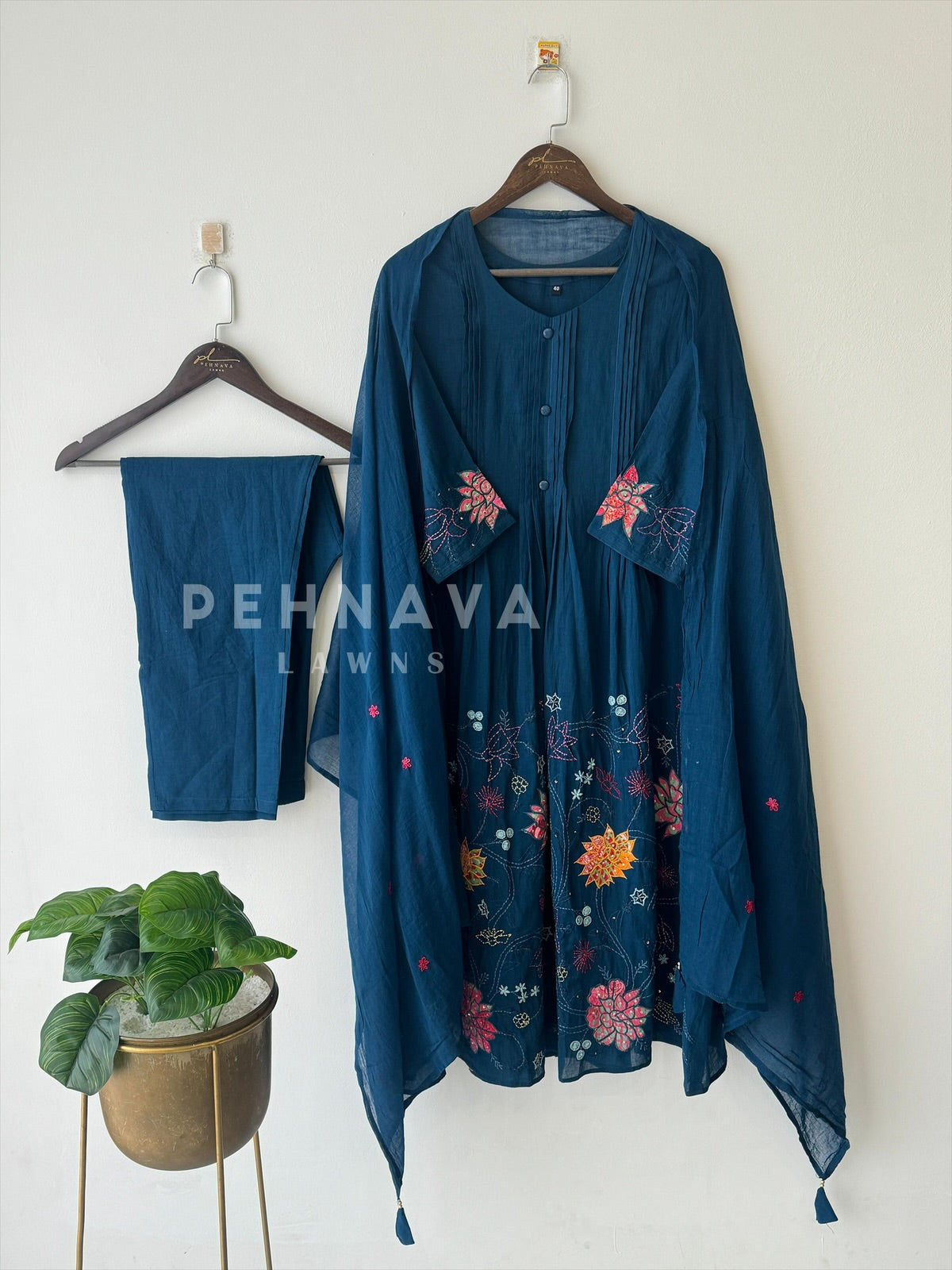 Embroidered Mulcotton Suit