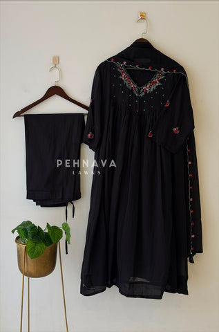 Thread Embroidered Cotton Suit Set-B275