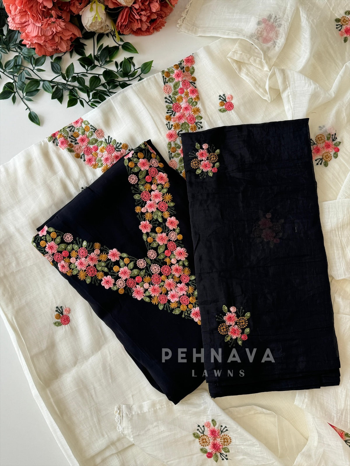 Embroidery Rich Dress Material 12708 - Pehnava Lawns