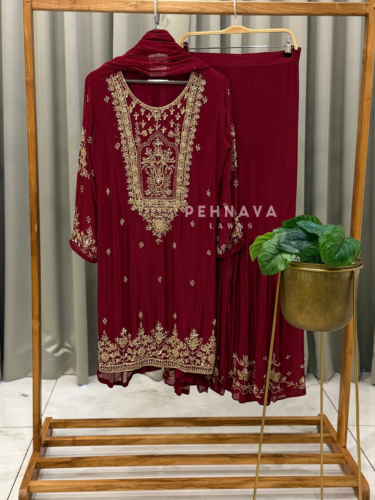 Premium hand worked sharara suit