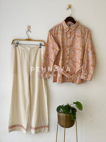 Patterned Shirt & Pant Set