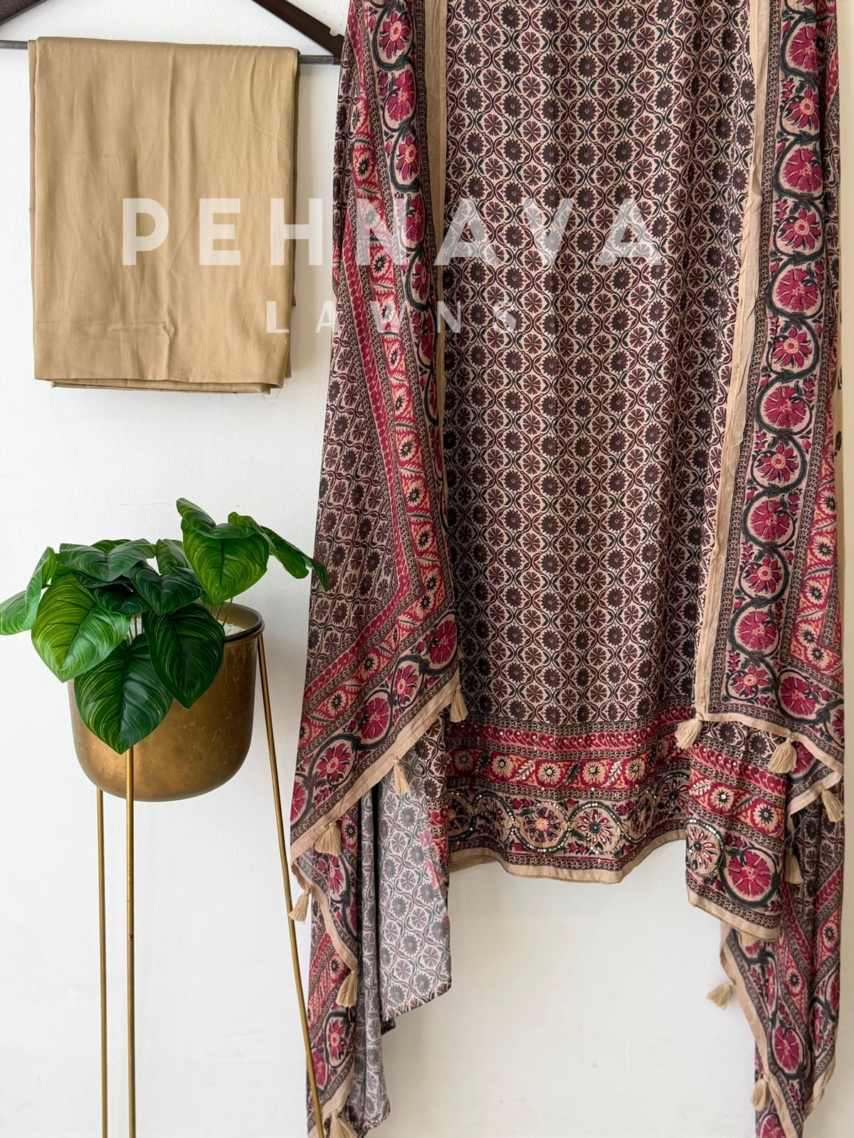 Ajrak Printed Unstitched Suit