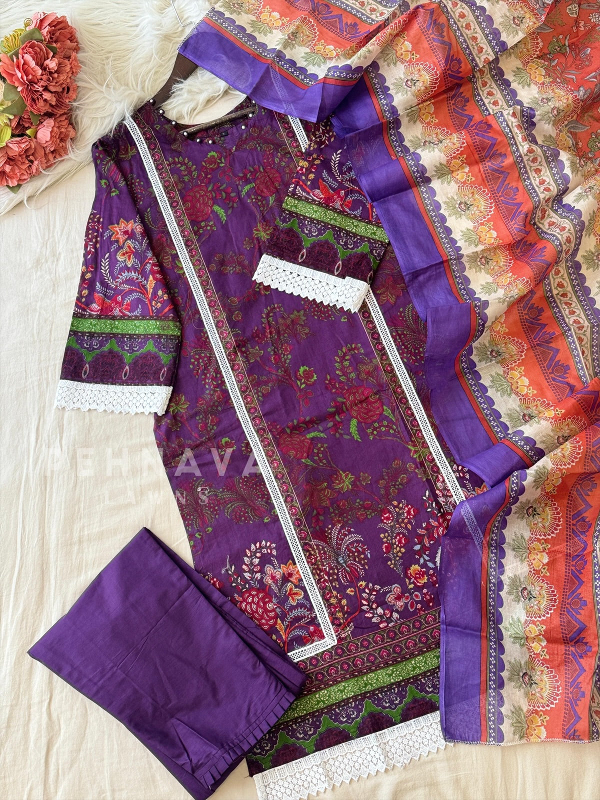 Cotton Printed Suit Set-1302