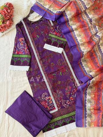 Cotton Printed Suit Set-1302