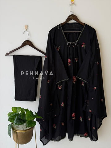 Neck Tassel Embroidered Suit-4163 - Pehnava Lawns