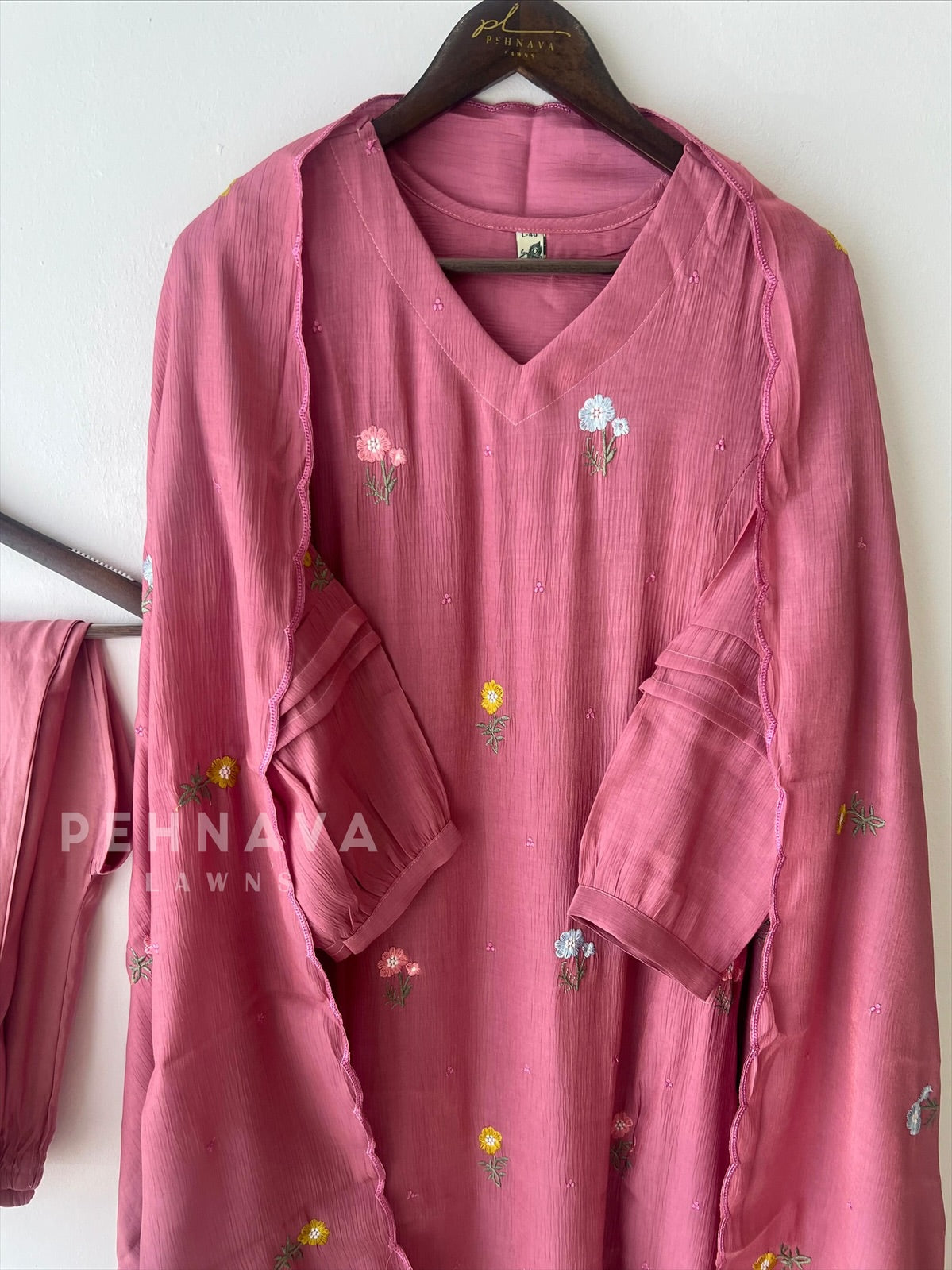 Floral Buti Embroidered Suit