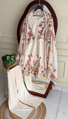 Floral Print Cotton Suit