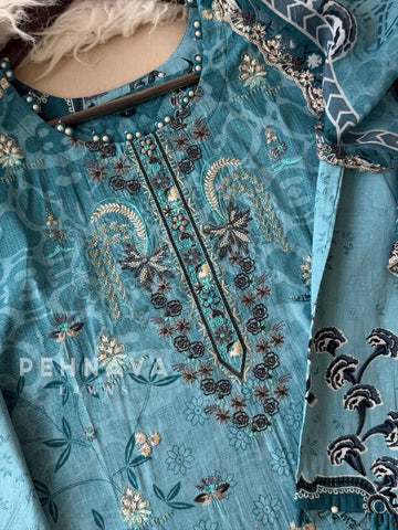 Printed Embroidered Ready to Wear Suit-2101 - Pehnava Lawns