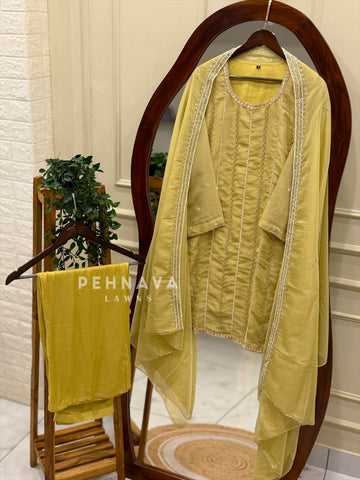 Tissue Handworked Stitched Suit-322
