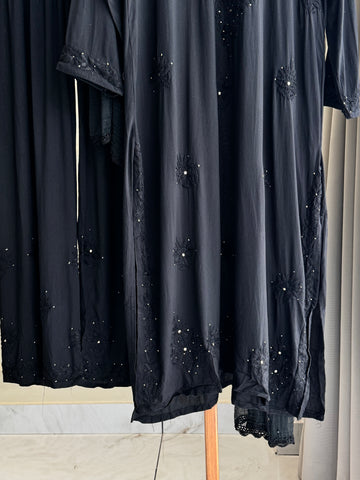 Black Mukaish Chikankari Suit