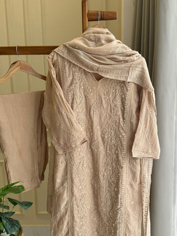 Chikankari Handworked Straight Cut Suit