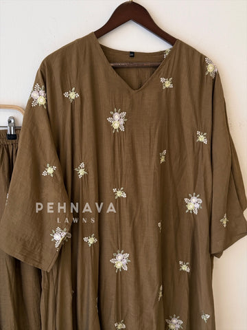 Floral Embroidered Two Piece Suit Set SN5218