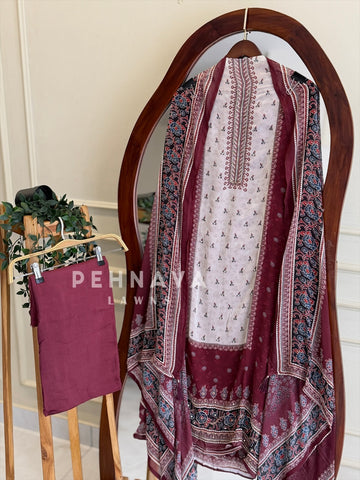 Ajrakh Panel Printed Suit Set