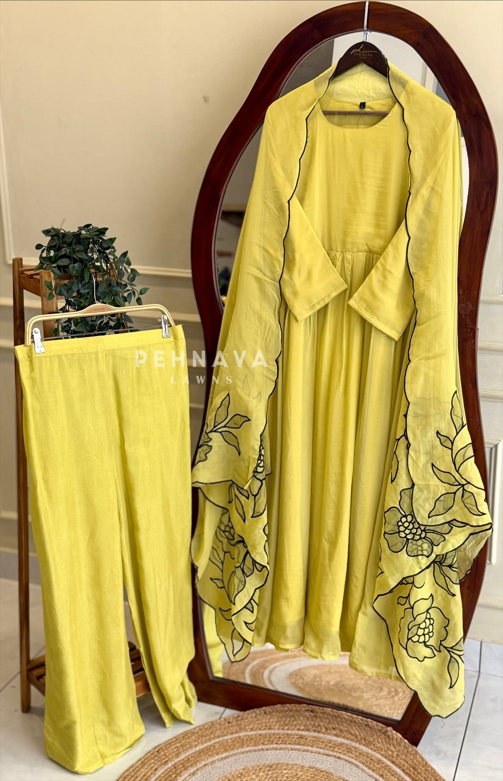 Embroidered Dupatta Suit Set