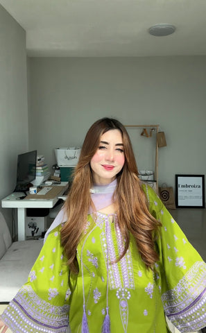 Embroiza Pakistani Modern Two Piece Suit-Matcha