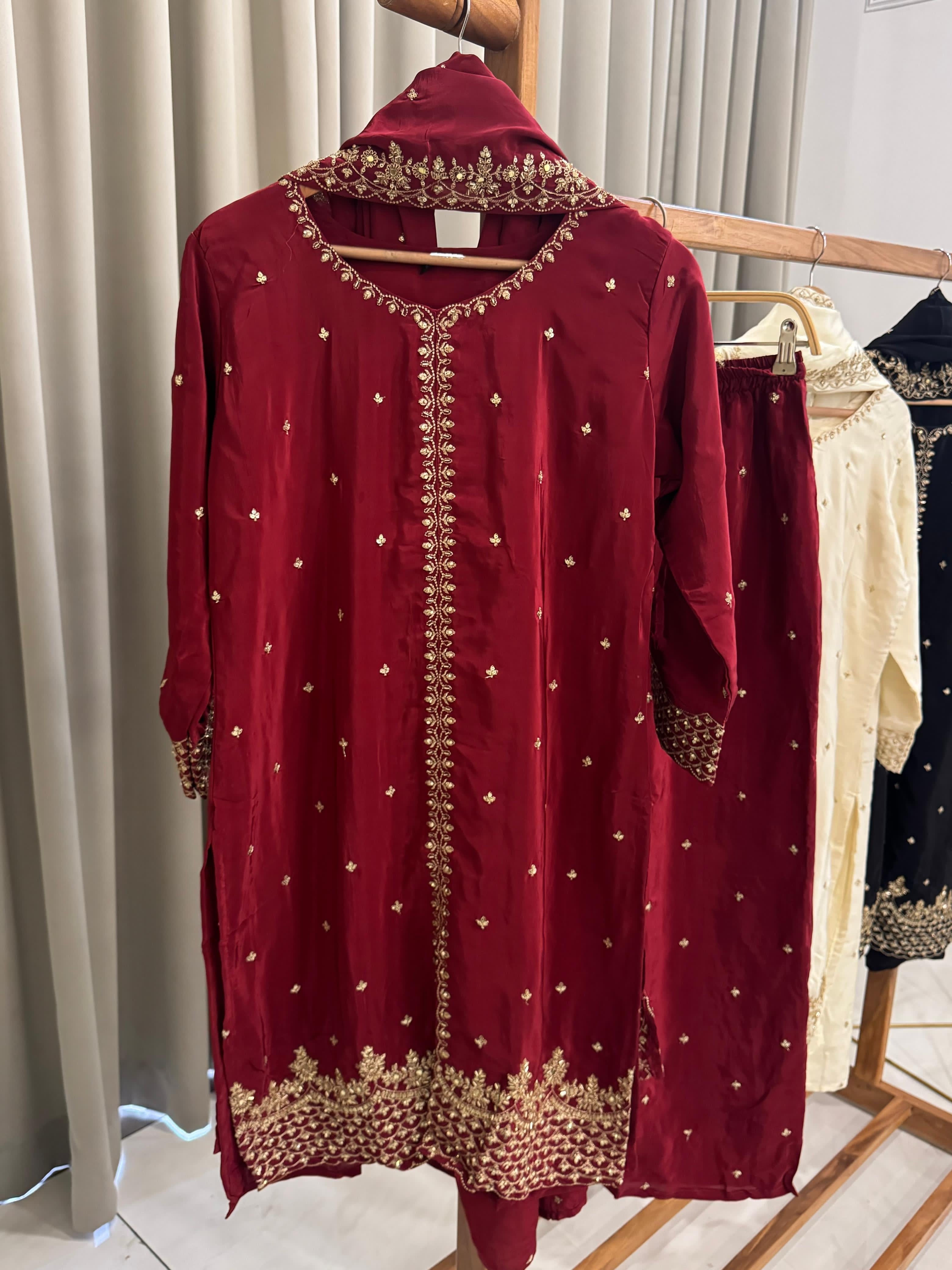 Premium Crepe suit with Handwork detailings