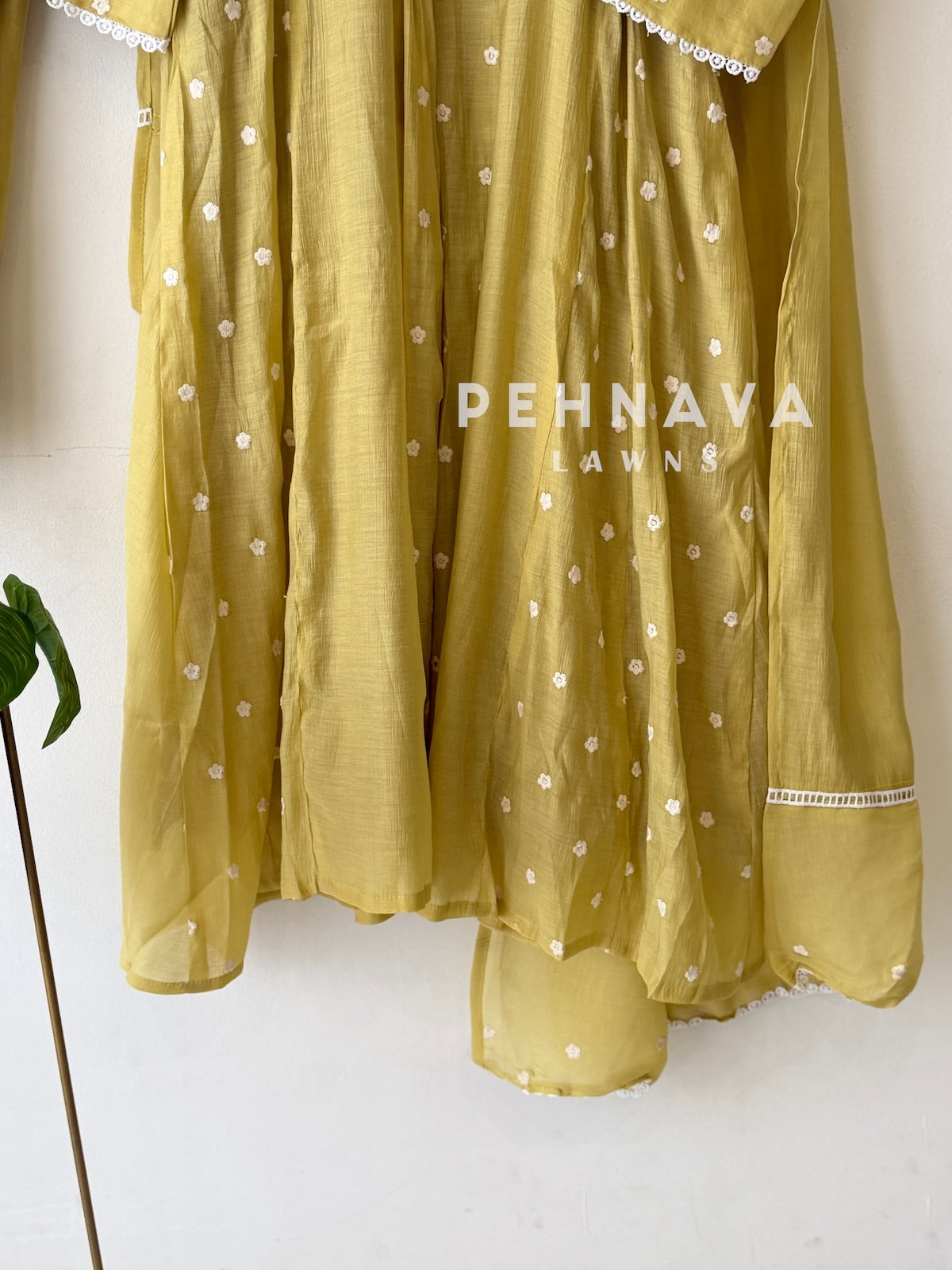Floral Embroidered Imported Suit-13161