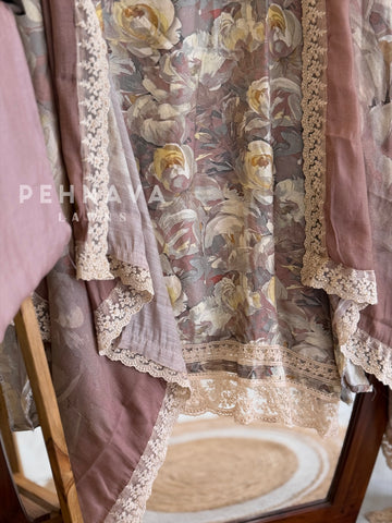 Muslin Floral Printed Suit