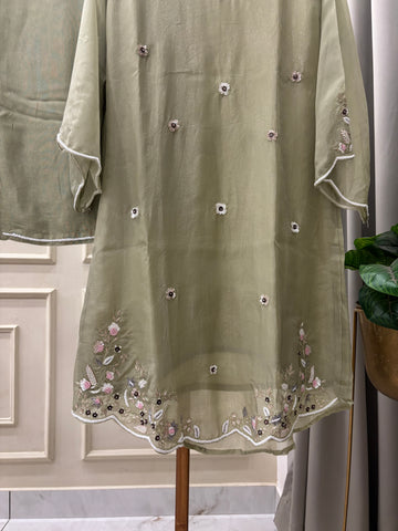 Indo-Western Hand-worked 2pc suit-6398