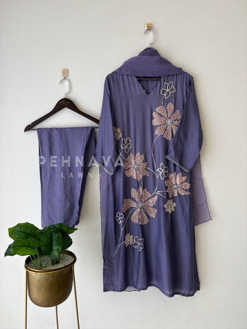 Heritage Bead Floral Suit-2285 - Pehnava Lawns