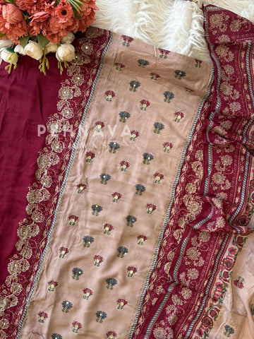 Muslin Unstitched Suit-352B - Pehnava Lawns