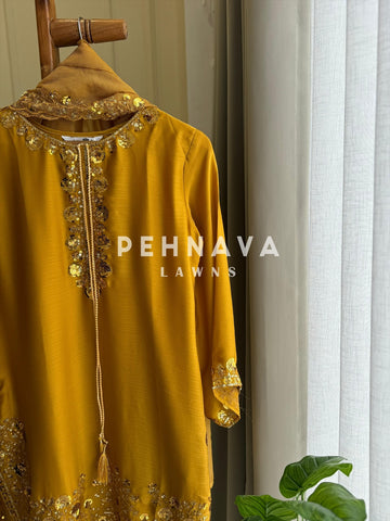 New Pink and Yellow Farshi Salwar 1578