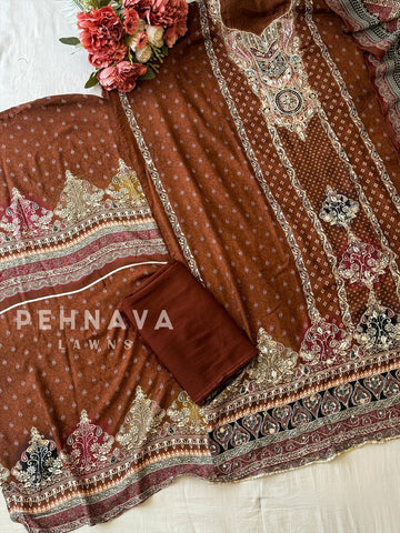 Premium Muslin Suit Set-324 - Pehnava Lawns