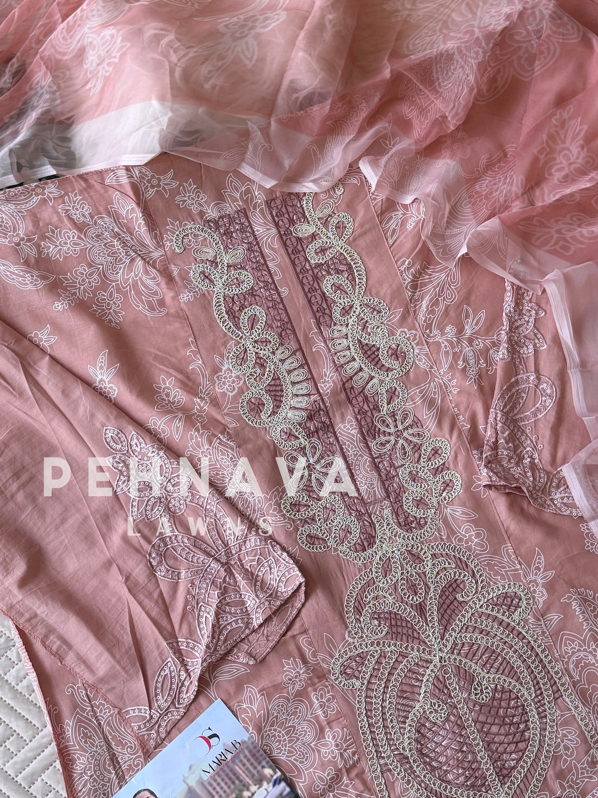 Embroidered Semi Stitched Suit-1912