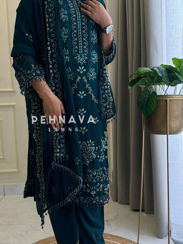 Heavy Embroidered Georgette Stylish Salwar